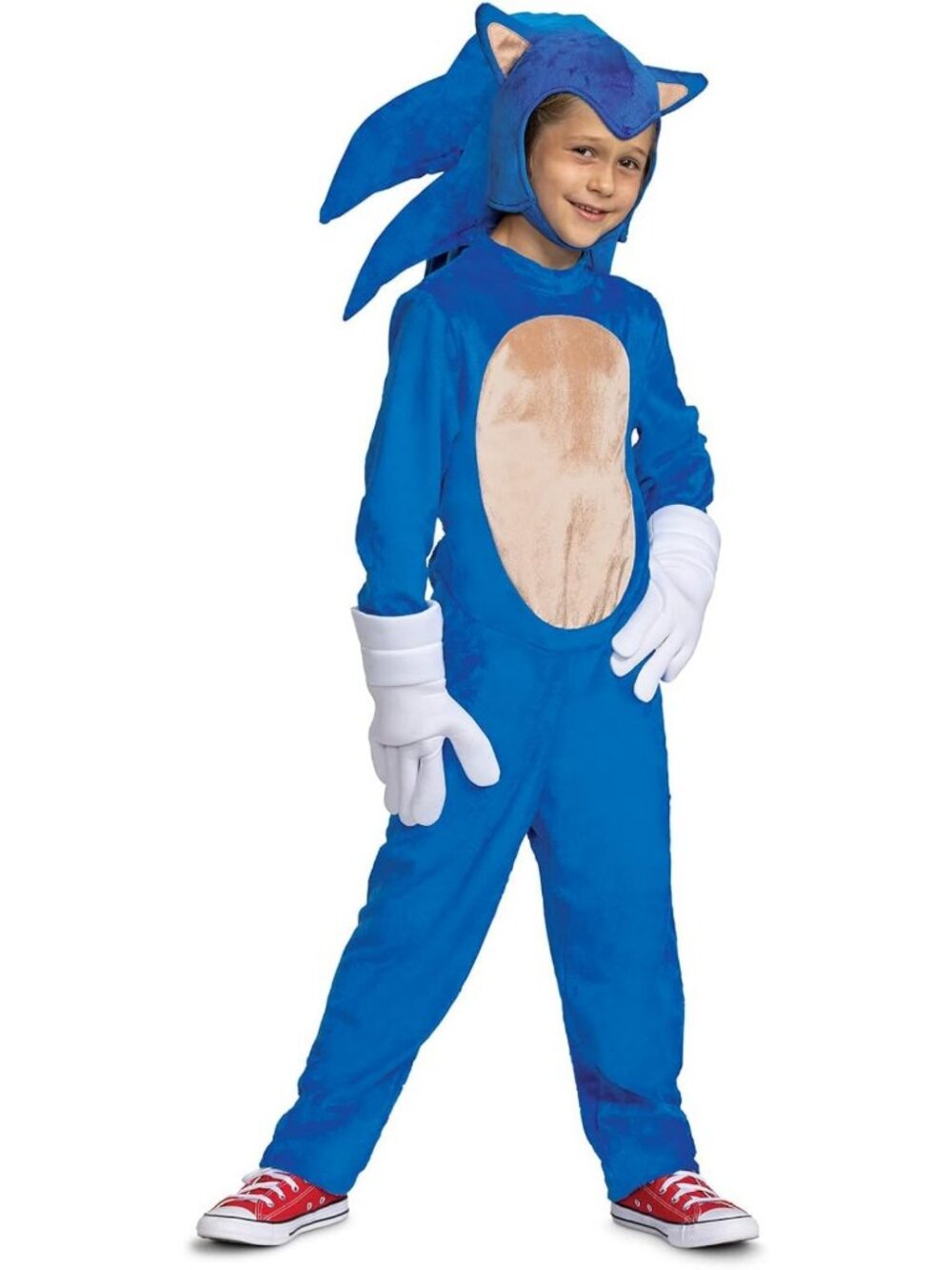 Deluxe Sonic Costume for Kids, Movie-Inspired Outfit with Headpiece, Fun